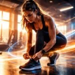 - Osoba s energiou pred tréningom, jasné motivácie a dynamický športový kontext