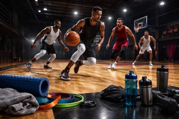 Basketbalová výbava na tréning aj zápas v akcii na tvrdom ihrisku