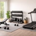 - Osoba cvičí s kvalitným vybavením, kladie dôraz na bezpečnosť a komfort