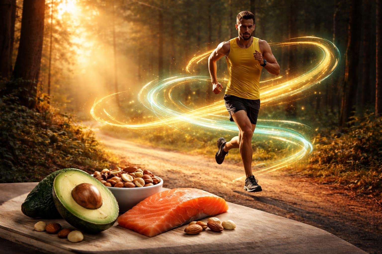 Zobrazuje športovca na túre, Keto jedálniček, tuk ako palivo pri dlhej vytrvalostnej disciplíne.