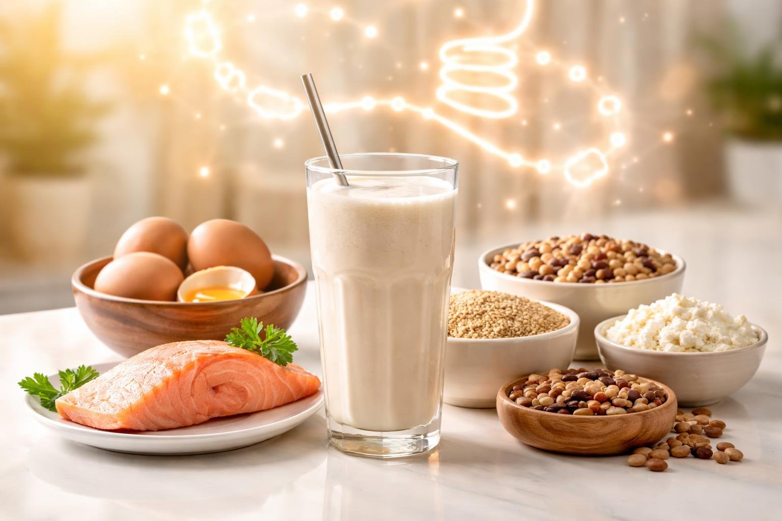 - Kvalitné proteíny a vstrebateľnosť pre efektívnu regeneráciu a rast svalov.