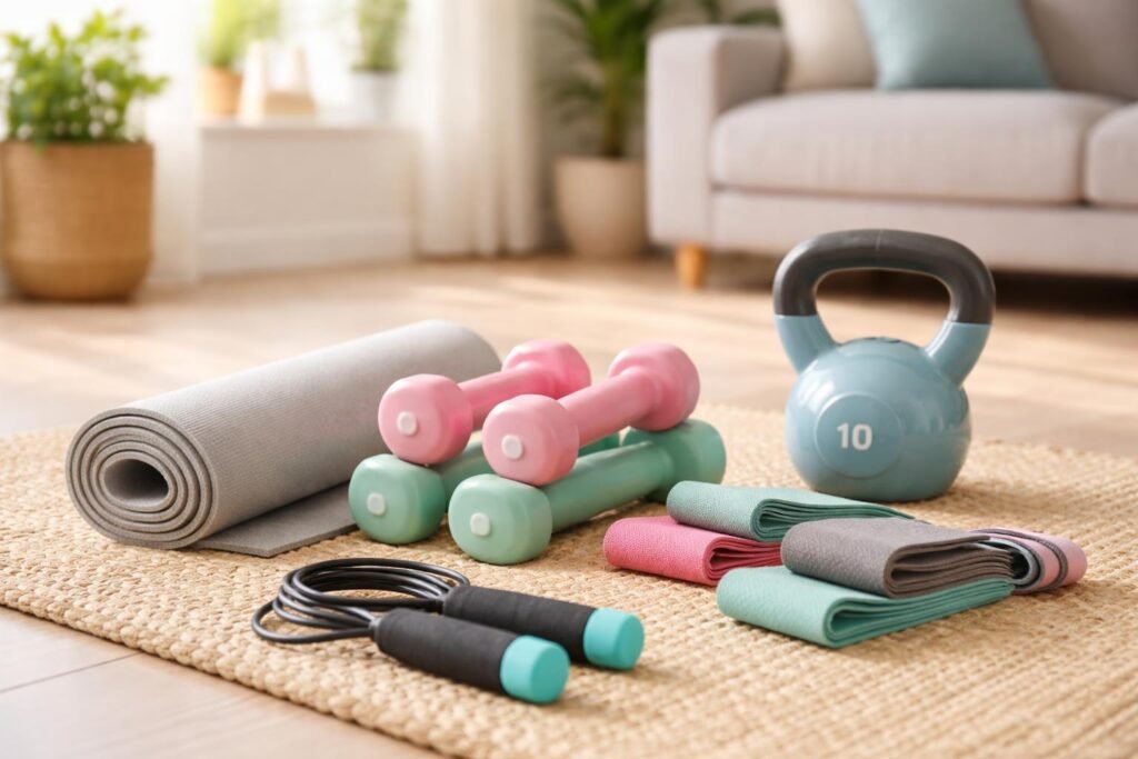 - Lacné fitness pomôcky, ľahko skladovateľné, účinné pre domáce i vonkajšie tréningy