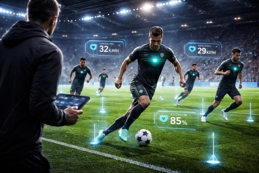 - Futbalové vybavenie s senzormi, meraním výkonu a inteligentnými materiálmi v akcii