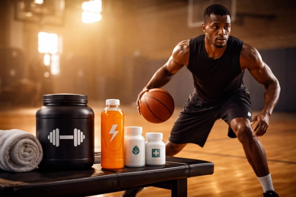 - Výživné doplnky podporujú výkon, regeneráciu a prevenciu zranení pre basketbalistov