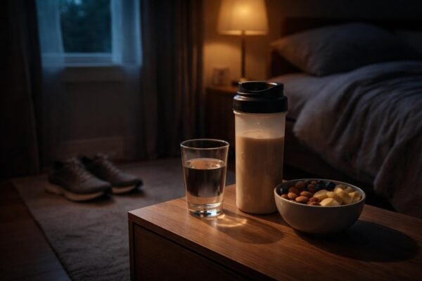 - Nočný proteín podporuje regeneráciu svalov počas spánku, vedie k lepšiemu zotaveniu.