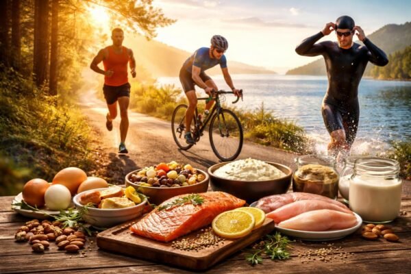 Grafická ukážka významu bielkovín pre vytrvalo trénujúcich športovcov počas regenerácie