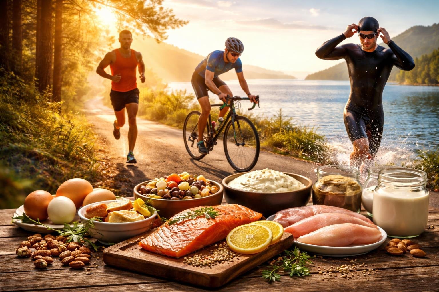 Grafická ukážka významu bielkovín pre vytrvalo trénujúcich športovcov počas regenerácie