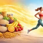 Ilustrácia zobrazuje zdroje energie, vrátane sacharidov, v zdravom jedálnom pláne.