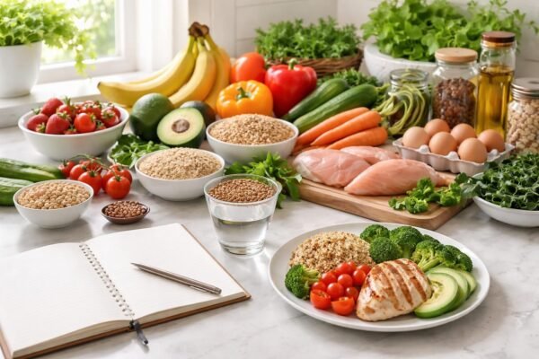 - Vizualizácia 30-dňového plánu jedál, rámec pre lepšiu stravu a rutinu.