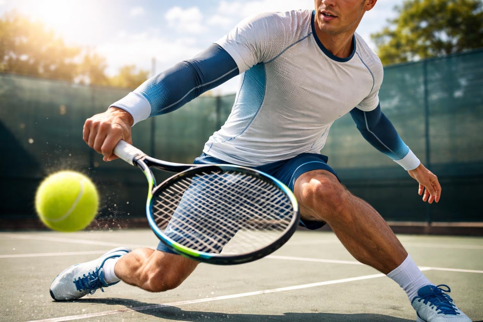 - Ľahký, priedušný tenisový outfit zvyšuje pohodlie a výkon na každom údere počas zápasu aj regenerácie.