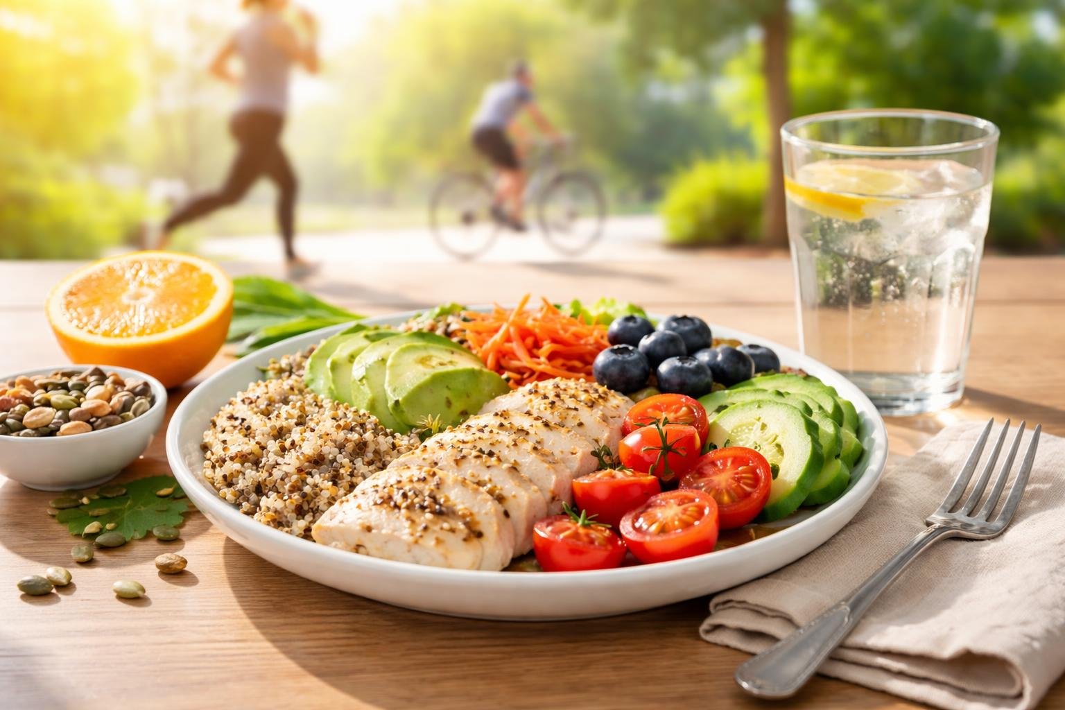 Vyvážená strava podporuje výkon, regeneráciu a imunitu pri aktívnom živote.