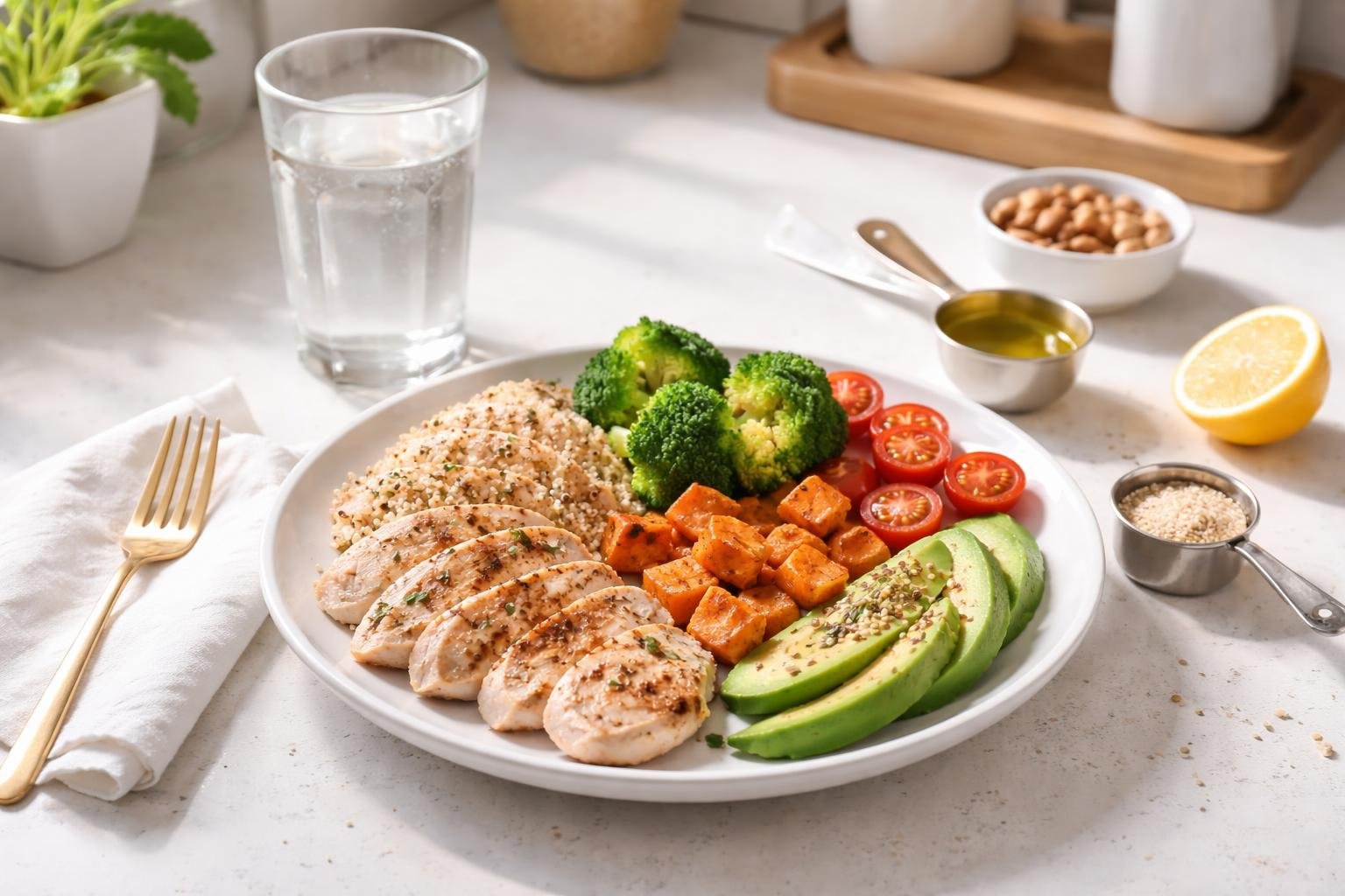 - Výživa počas redukcie podporuje udržateľný pokles hmotnosti a stabilnú energiu